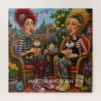 Puzzle CASSE-TÊTE : FEMMES Meilleures amies et chats 
