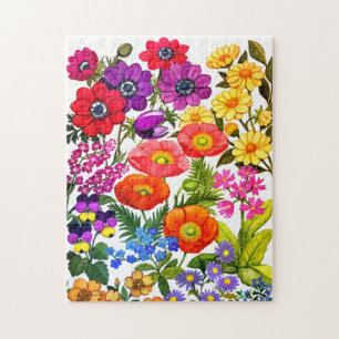 Puzzle Casse-tête florale d'art de jardin botanique