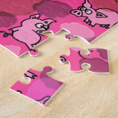Puzzle Casse-tête impossible de cochon rose (Côté)