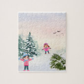 Puzzle Casse-tête Jour de neige d'hiver (Vertical)