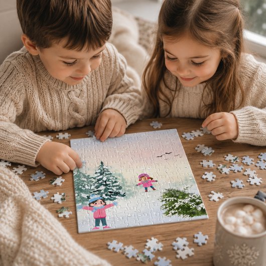 Puzzle Casse-tête Jour de neige d'hiver