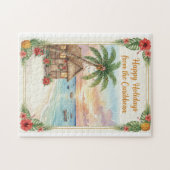 Puzzle Casse-tête 'Joyeuses Fêtes des Caraïbes' (Horizontal)