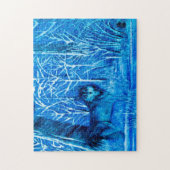 Puzzle Casse-tête Loup Bleu (Vertical)