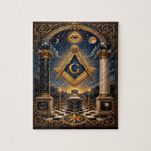 Puzzle casse-tête maçonnique (Vertical)