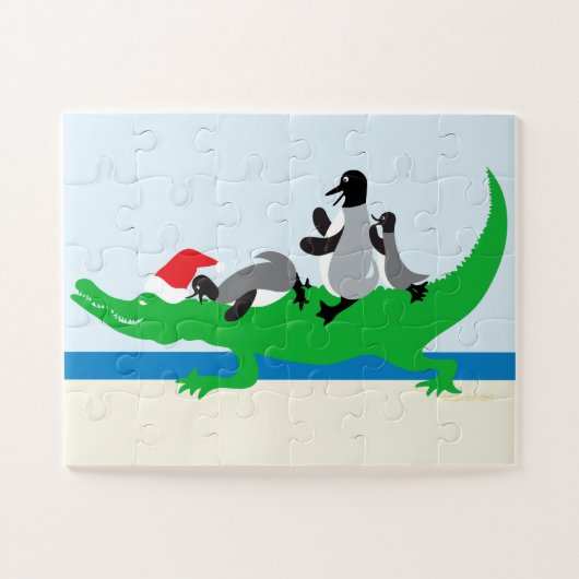 Puzzle Casse-tête Manchot Alligator (Horizontal)