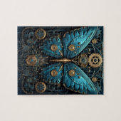 Puzzle Casse-tête mécanique papillon monarque bleu (Horizontal)