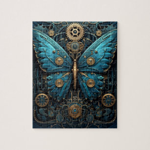 Puzzle Casse-tête mécanique papillon monarque bleu