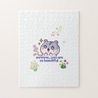 Puzzle Casse-tête mignon de hamster à l'esthétique soigné