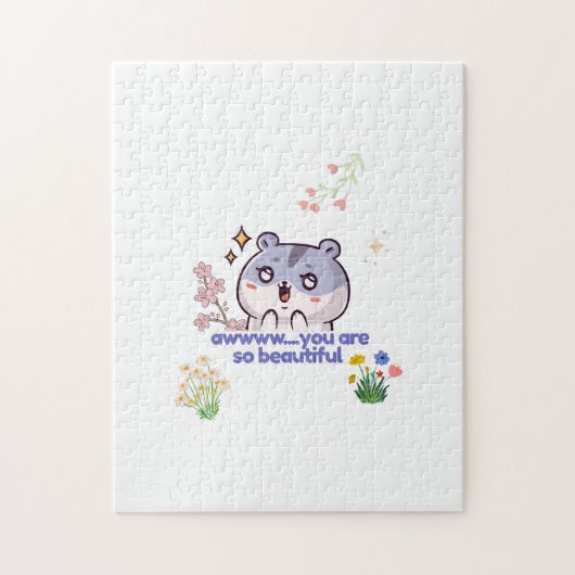Puzzle Casse-tête mignon de hamster à l'esthétique soigné (Vertical)
