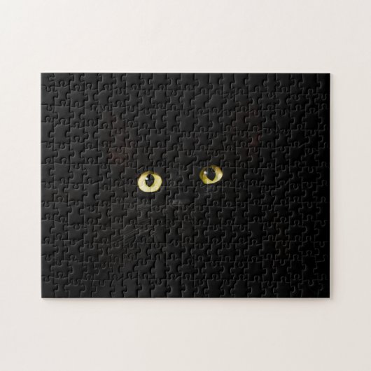 Puzzle Casse-tête noir chat foncé difficile à résoudre (Horizontal)