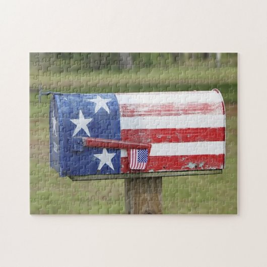 Puzzle Casse-tête patriotique de boîte aux lettres (Horizontal)