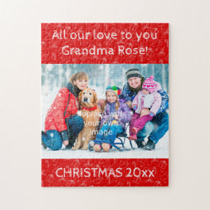 Puzzle Casse-tête photo de Noël pour grand-mère