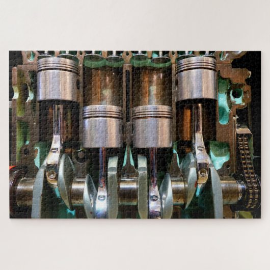 Puzzle casse-tête pistons moteur automobile (Horizontal)