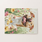 Puzzle Casse-tête Pit Bull – Amusement de chien à l'aquar (Horizontal)