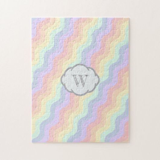 Puzzle Casse-tête Vagues Arc-en-ciel Pastel (Vertical)