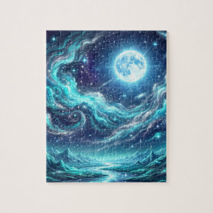 Puzzle Casse-tête Vagues célestes au clair de lune