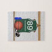 Puzzle Casse-tête verte personnalisée du Jersey de (Horizontal)