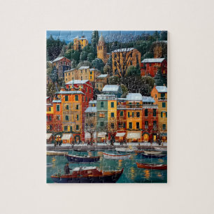 Puzzle Casse-tête villageois européen coloré – Vacances d