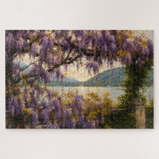 Puzzle Casse-tête Wisteria Vue sur le lac Italie