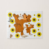 Puzzle Casse-têtes Chien Tournesol (Horizontal)