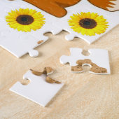Puzzle Casse-têtes Chien Tournesol (Côté)