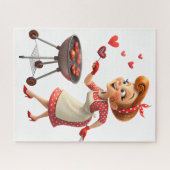 Puzzle Casse-têtes Cœurs rouges Joyeuse Saint-Valentin Cu (Horizontal)