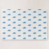 Puzzle Casse-têtes Feuilles Bleues Mignonnes (Horizontal)