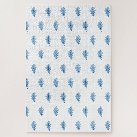 Puzzle Casse-têtes Feuilles Bleues Mignonnes (Vertical)