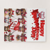 Puzzle Casse-têtes Joyeuse Saint-Valentin Vaches (Horizontal)