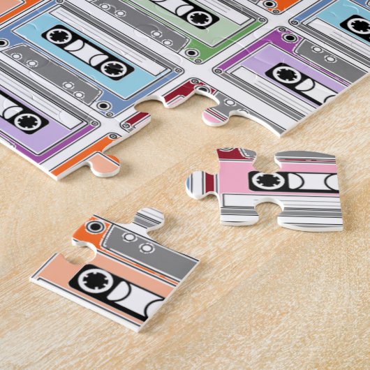 Puzzle Cassette Tapes Retro Pattern (Côté)