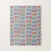 Puzzle Cassette Tapes Retro Pattern (Vertical)