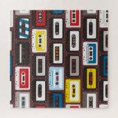 Puzzle cassettes audio vintages, arrière - plan continu. (Horizontal)