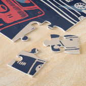 Puzzle Cassettes Vielles Musique Vintage sans couture (Côté)