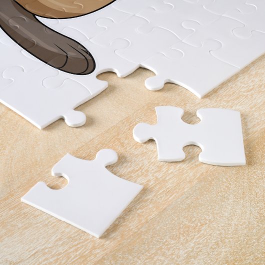 Puzzle Castor aux fléchettes avec fléchette (Côté)
