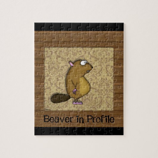 Puzzle Castor dans le profil (Vertical)