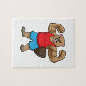 Puzzle Castor en Bodybuilder avec gros bras (Horizontal)