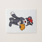 Puzzle Cat à base-ball avec ballon de baseball (Horizontal)