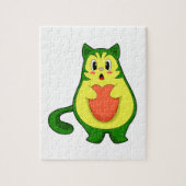 Puzzle Cat Avocado (Vertical)