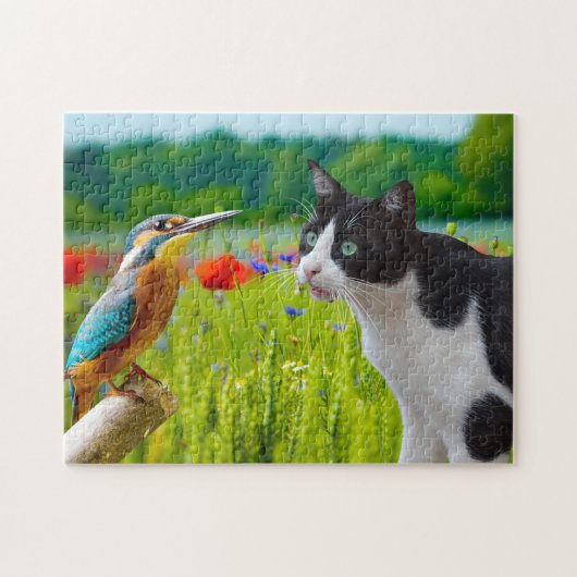 Puzzle Cat & Bird Legpuzzel (Horizontaal)