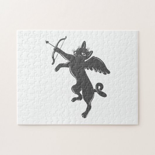 Puzzle cat cupid - Choisir la couleur arrière - plan (Horizontal)