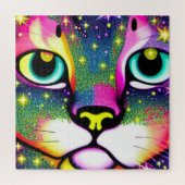 Puzzle Cat Face Close Pop Art (Vertical)