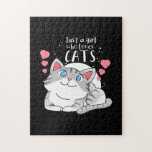 Puzzle Cat Lover Just A Girl Who Loves Cat<br><div class="desc">Cat Lover Just A Girl Who Loves Cat</div>