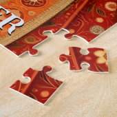 Puzzle Cat lover Mom Photo  orange (Côté)