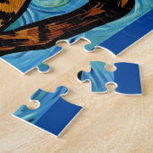 Puzzle Cat Lover Van Gogh Style Starry Night (Côté)