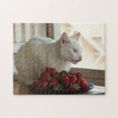 Puzzle Cat & Strawberries Puzzle! (Horizontal)