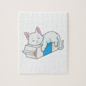 Puzzle Cat with Milk (Vertical)