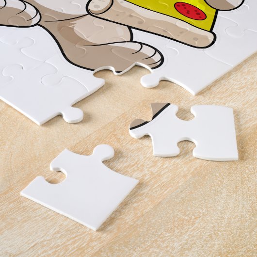 Puzzle Cat with Pizza (Côté)