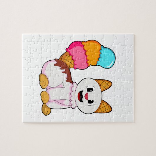 Puzzle Cat with popsicle (Horizontal)