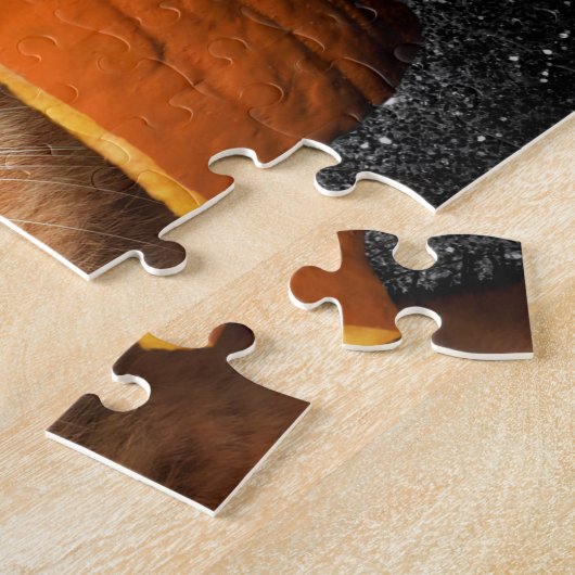 Puzzle Cat With Pumpkin Hair (Côté)