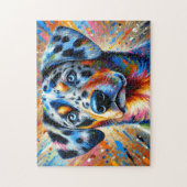 Puzzle Catahoula Leopard Dog Portrait Acrylique Art Impri (Vertical)